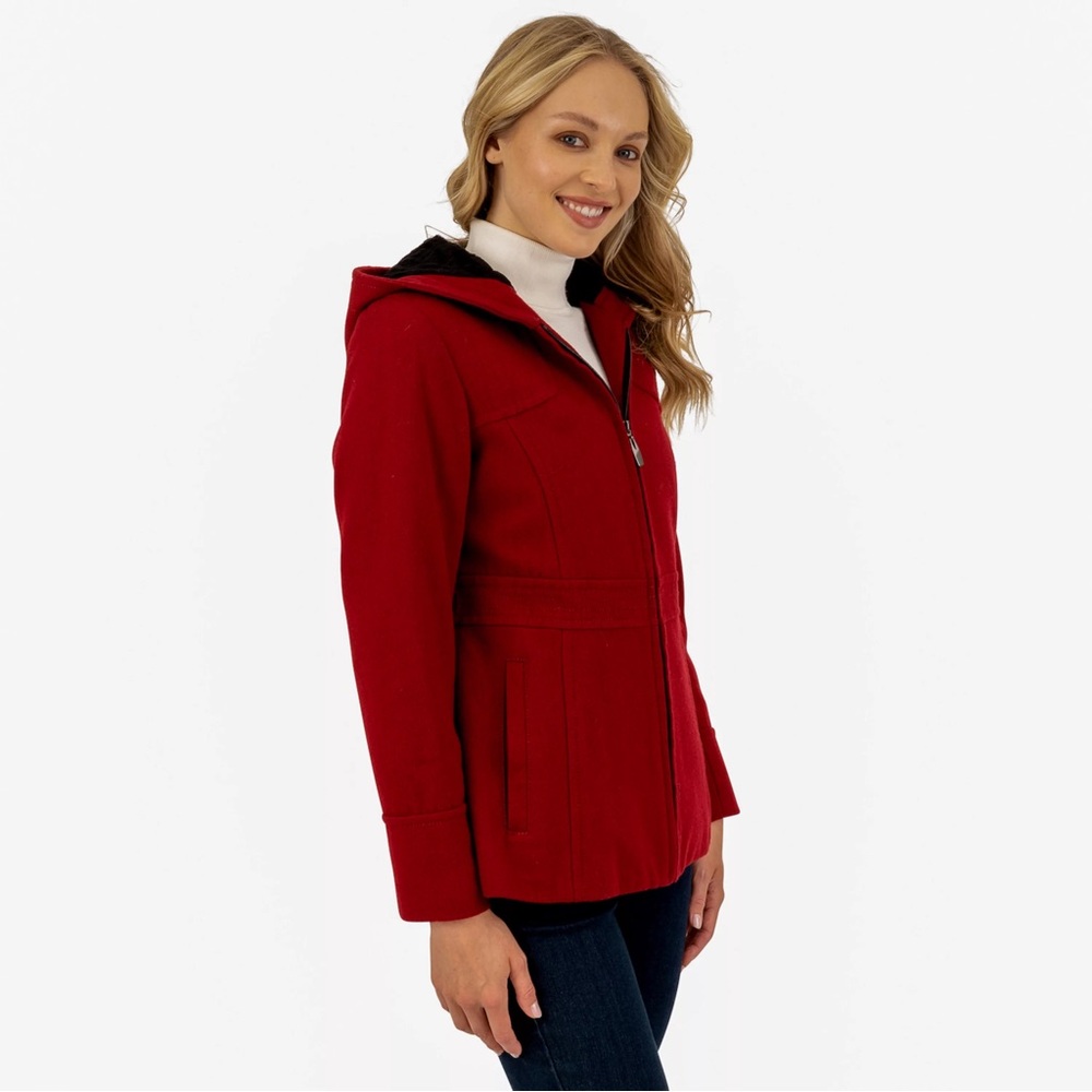 Women's Red Hooded coat